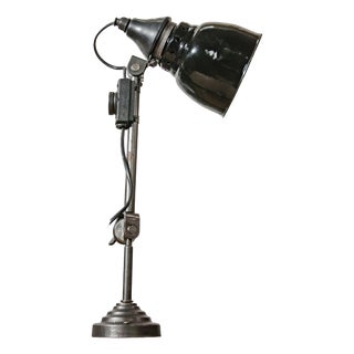 Vintage German Bauhaus Task Desk Lamp with Enamel Shade from Rademacher, 1920s For Sale