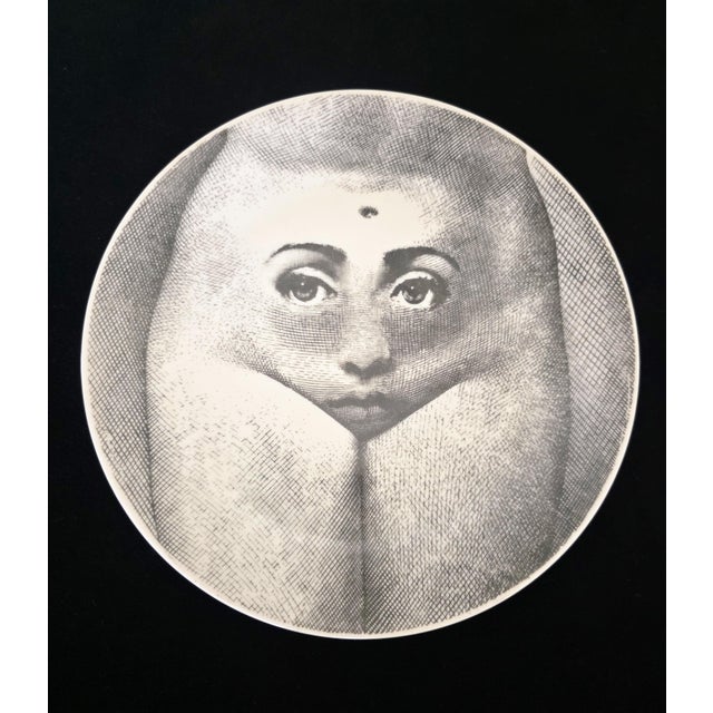 Original vintage 1960's era Piero Fornasetti 'Tema e Variazioni' decorative porcelain plate in original period box as...