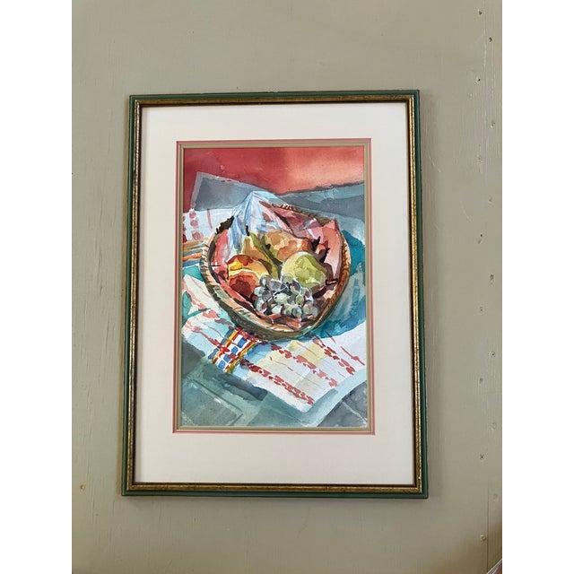 1950s Mid Century Still Life Watercolor, Hartley Fletcher Gurrey, Honolulu Hawain Artist, Who's Who American Women For Sale - Image 12 of 12