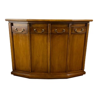Mid-Century Modern Brandt Maple With Brass Hardware Console Cabinet For Sale