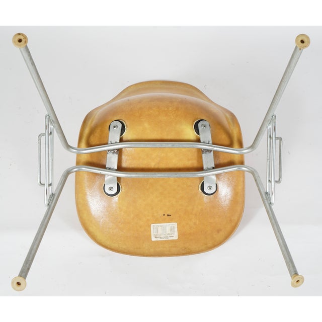 Vintage Eames Fiberglass DSS Stacking Chairs by Charles and Ray Eames for Herman Miller Set of 4 For Sale In Miami - Image 6 of 7
