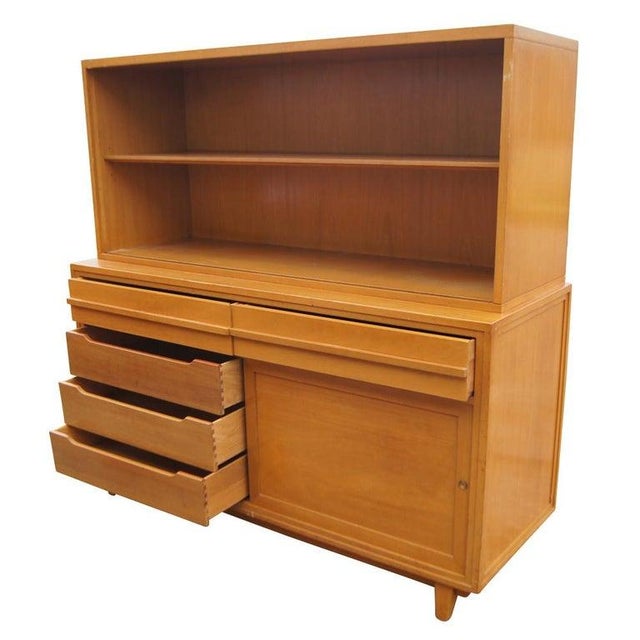 RWAY Mid 20th Century Vintage Mahogany Breakfront Four Shelves For Sale - Image 4 of 7