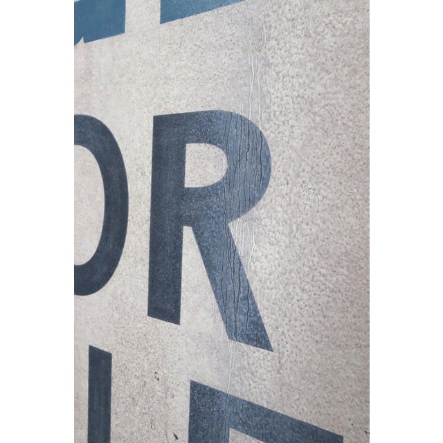 Dove Gray Newly Made Reclaimed Ice for Sale Aluminum Movie Prop Sign For Sale - Image 8 of 12