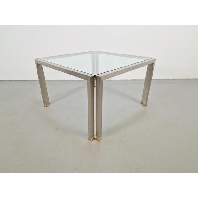 Regency T28 Coffee Table in Brass and Glass from Peter Ghyczy, 1970s For Sale - Image 18 of 18