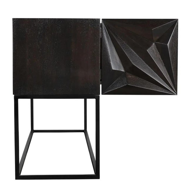 Not Yet Made - Made To Order NOIR Zurich Console, Ebony Walnut with Iron For Sale - Image 5 of 9