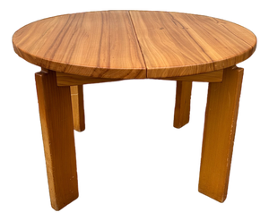 Vintage Elm Dining Table from Maison Regain, 1970s