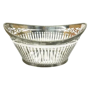 Small Dutch Silver Bonbon Basket by Bonebakker & Son, Amsterdam, 1912