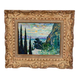 Oil On Canvas Landscape By Luigi Corbellini For Sale