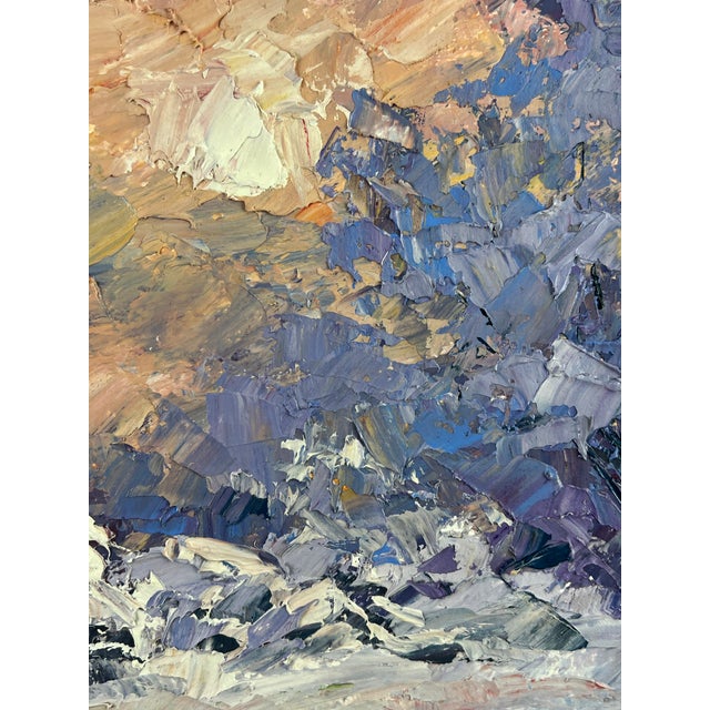 Sky Blue Oil Painting Frosty Morning Serdyuk Boris Petrovich For Sale - Image 8 of 11