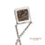 18k(750) White Gold Natural Diamond Square Shape Pendant Necklace With Chain For Sale - Image 10 of 12