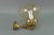 Vintage Bell-Shaped Glass and Brass Pendant Lamp For Sale - Image 11 of 17
