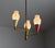 1950s Vintage Italian Brass and Opaline Glass Chandelier, 1950s For Sale - Image 5 of 9
