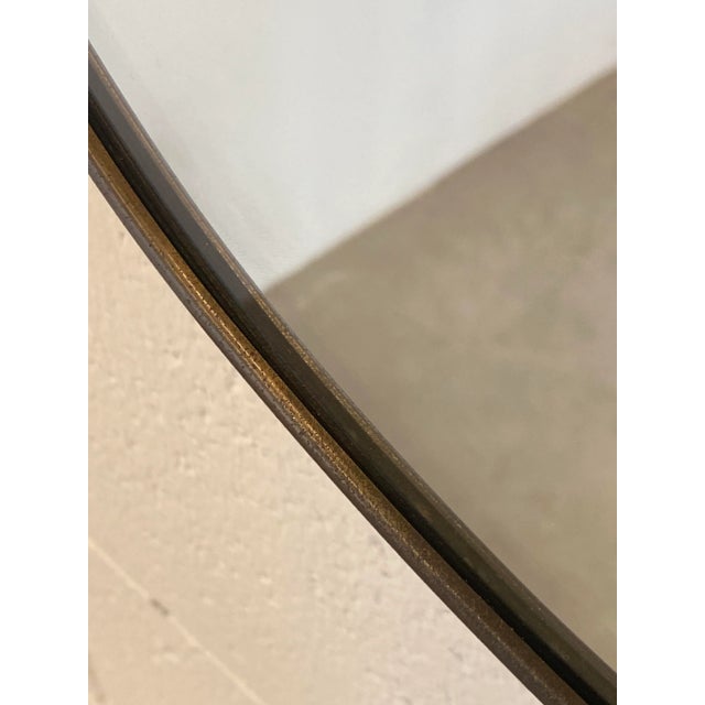 Mid-Century Modern Mirror in Brass in the style of Gio Ponti, 1950s For Sale - Image 3 of 11