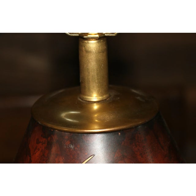 Vintage Pair of Marbro Mixed Metal Table Lamps Bronze, 1950s For Sale - Image 11 of 18