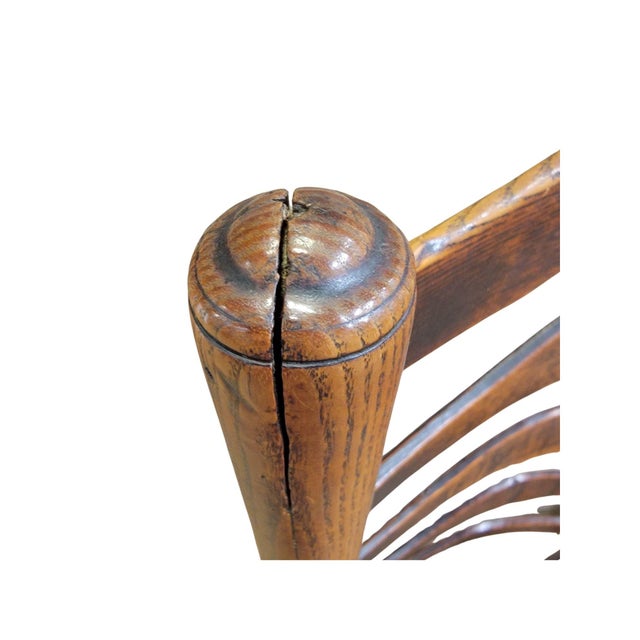 Late 18th Century A Pair of Late 18th Century Lincolnshire Ladder Back Side Chairs For Sale - Image 5 of 8