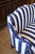 Queen Anne Antique Settee in Italian Busatti Stripe For Sale - Image 3 of 7