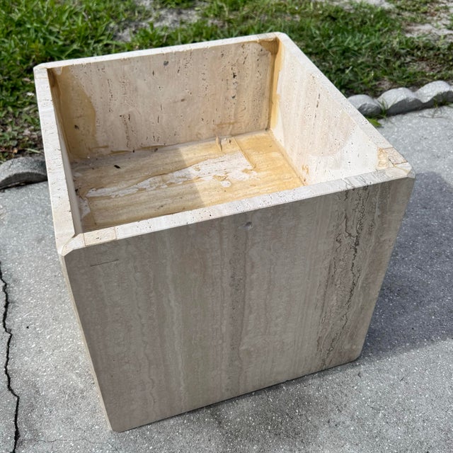 Vintage Italian Travertine Coffee Table by Stone International For Sale - Image 12 of 12