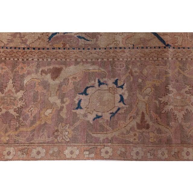 Antique Indian Bold Handmade Wool Rug For Sale In New York - Image 6 of 9
