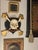 Gothic Hand Sculpted, Carved and Parcel Gilt Skull and Crossbones Memento Mori Mounted on a Decorative Plaque For Sale - Image 3 of 11