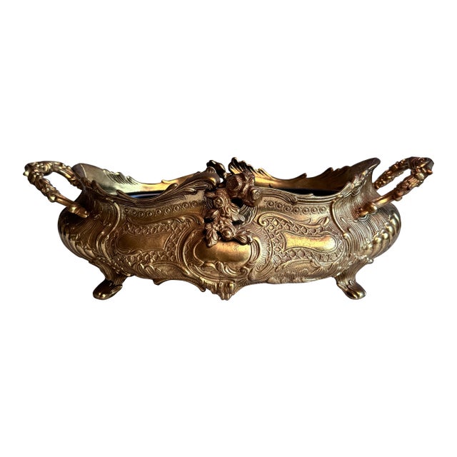 Baroque Brass Jardiniere Flower Pot For Sale