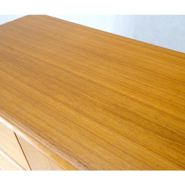 Orange Danish Mid-Century Modern Teak Side by Side Cabinet w 5 Drawers Shelf Compartmet For Sale - Image 8 of 12