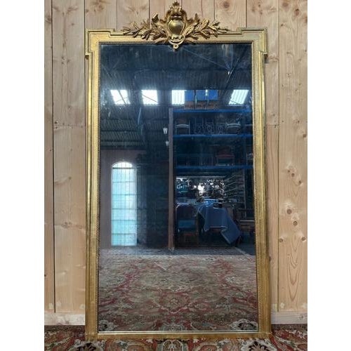 Napoleon III Gilded Mirror with Gold Leaf For Sale - Image 4 of 8