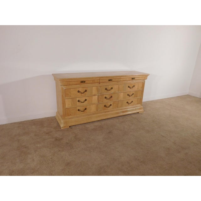 Vintage Henredon Charles X Biedermeier Empire 12 Drawer Chest Dresser Lowboy For Sale In South Bend - Image 6 of 17