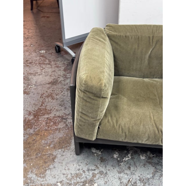 Army Green Tito Agnoli for Poltrona Frau La Capanelle Club Chairs, Pair For Sale - Image 8 of 12