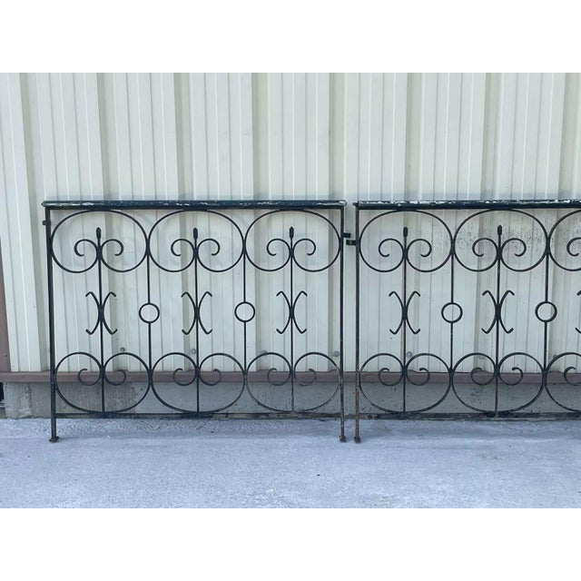 Wrought Iron Garden Gate and Railing, 1950s For Sale - Image 3 of 9