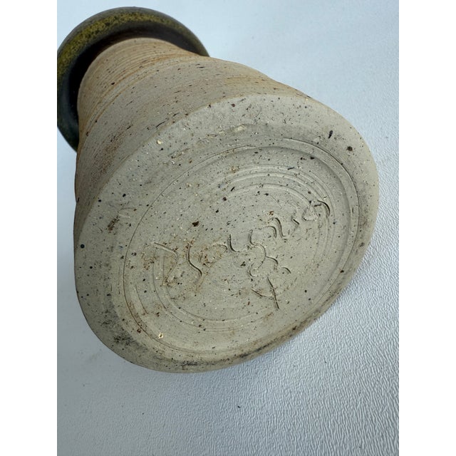 1970's Midcentury Modern Studio Pottery Signed/ For Sale - Image 9 of 10