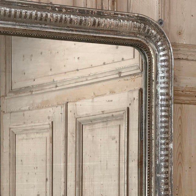 19th Century French Louis Philippe Silver Mirror For Sale - Image 10 of 14