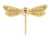This beautiful brooch is crafted from 18k yellow gold with white gold accent featuring a dragonfly with a fine lattice...