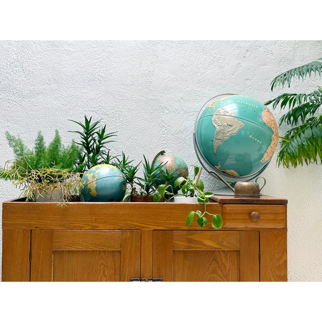 1950s Vintage Mid-Century Modern Terrestrial Globe by the Geo. F. Cram Co 8-Inch For Sale - Image 5 of 12