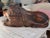 Exceptional Carved Recumbent lion, c. 1740, carved of solid wood. Measures 12''h x 28''l x 12” w. Restorations.
