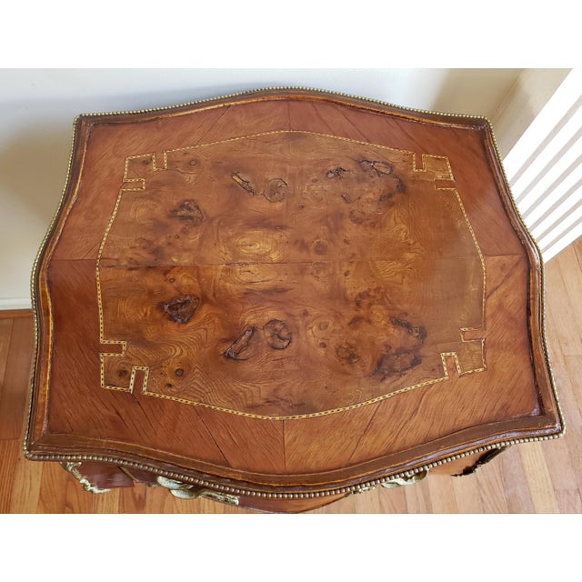 Late 19th Century Late 19th Century Louis XVI Ormolu Parquetry Inlaid Side Tables - A Pair For Sale - Image 5 of 10
