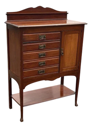 Arts & Crafts Filing Cabinet with Drawers & Cupboard