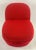 Modern Studio Tk Custom Red Knit Fabric Slipper Chair or Pouf With Back, a Pair For Sale - Image 4 of 13