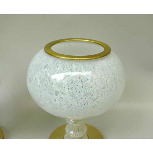 Glass Vintage Table Lamps with Glass Lampshades from Doria Leuchten, 1960s, Set of 2 For Sale - Image 7 of 18