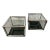 Vintage Chrome and Brass Cube End Tables For Sale