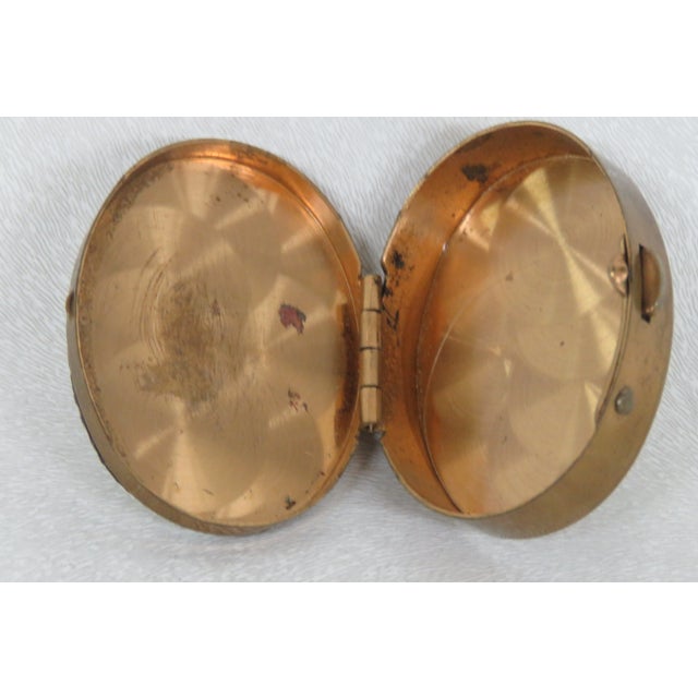 Porcelain White and Gold Floral Small Pill Box For Sale - Image 9 of 10