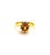 Contemporary Bochic “Orient” Vintage Yellow Sapphire & Cognac Diamond Ring Set In 18K Gold & Silver For Sale - Image 3 of 9