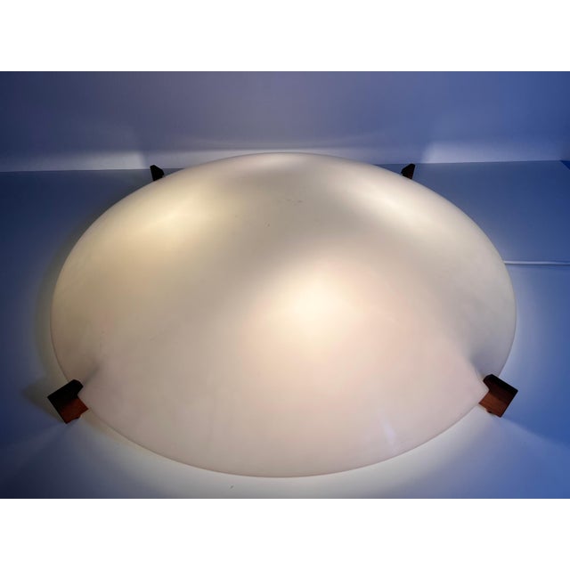 Uno & Osten Kristiansson Teak and Plexiglass Flush Mount by Uno & Östen Kristiansson for Luxus Sweden For Sale - Image 4 of 12