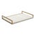 Rectangular Tray in Natural Cream Shagreen With Bronze Patina Brass by R&y Augousti For Sale