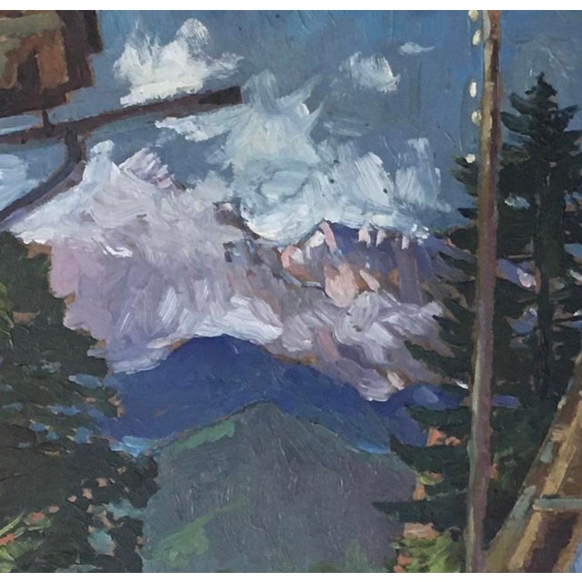 W. Scherer, Village dans les Alpes, Oil on Cardboard, Framed For Sale - Image 6 of 10
