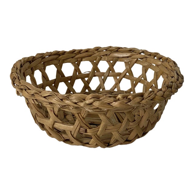 Contemporary Small Woven Basket For Sale