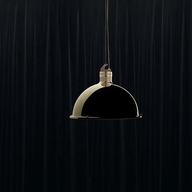 Large Factory Pendant Lamp in Polished Brass by Elisa Giovannoni For Sale - Image 6 of 8