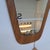 Mid-Century Modern Irregularly Shaped Mirror in Teak Frame For Sale - Image 3 of 4