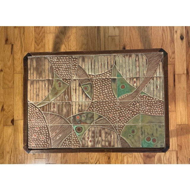 Vintage Mid-Century Ceramic Tile Top Table, Circa 1960s-70s For Sale In Greenville, SC - Image 6 of 12