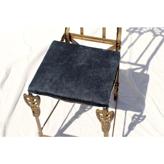 Art Deco Early 20th Century Antique Art Nouveau Cast Iron Folding Dance Hall Chair For Sale - Image 3 of 10