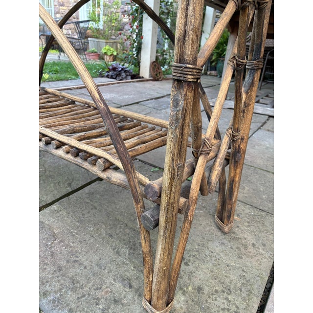 Wood Vintage Adirondack Twig Console Table For Sale - Image 7 of 9
